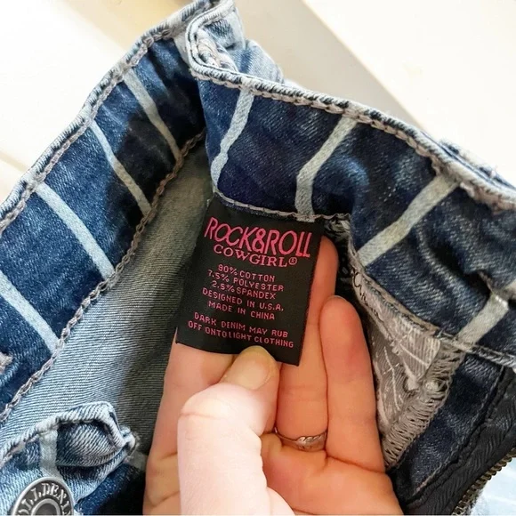 Rock and Roll Denim Pin Stripe Flare Jeans - Picture 13 of 16